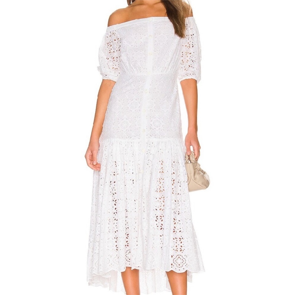NWT VERONICA BEARD Cali eyelet dress Maxi Sz 12